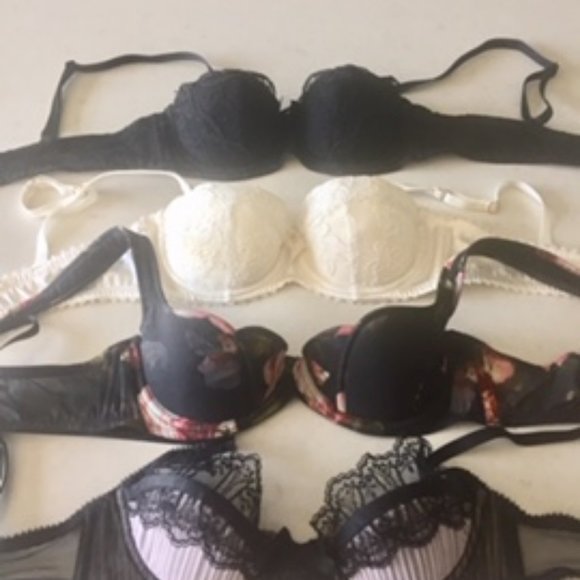 Agent Provocateur 32B Satin Lace Strapless Pushup Bra - Picture 7 of 8